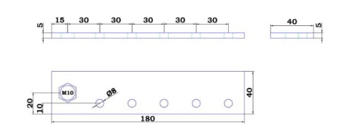 5-fach Busbar f³r MEGA-Sicherungshalter, 500A